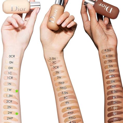 dior face body foundation swatches